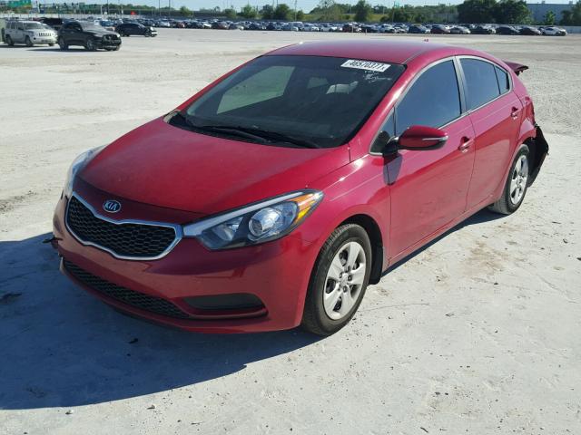 KNAFX4A65F5311464 - 2015 KIA FORTE LX RED photo 2