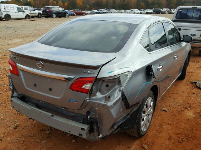 3N1AB7APXEY241616 - 2014 NISSAN SENTRA S SILVER photo 4