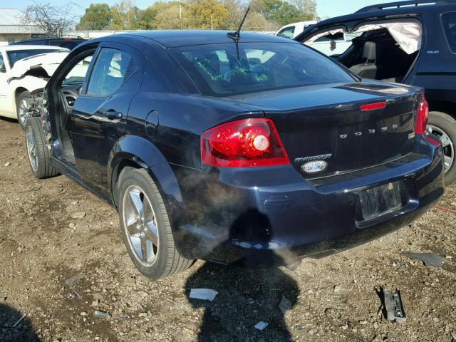 1B3BD2FG2BN546352 - 2011 DODGE AVENGER LU BLUE photo 3