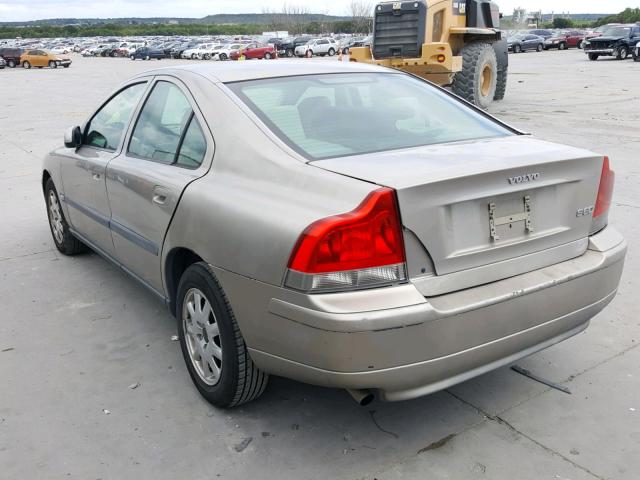 YV1RS61R922164298 - 2002 VOLVO S60 GOLD photo 3