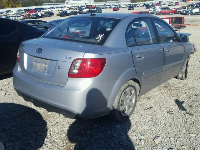 KNADH4A34B6954953 - 2011 KIA RIO BASE SILVER photo 4