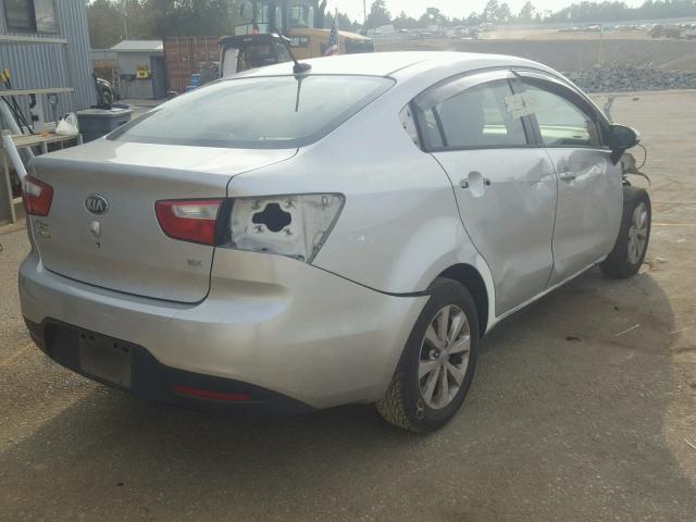 KNADN4A36D6239961 - 2013 KIA RIO EX SILVER photo 4