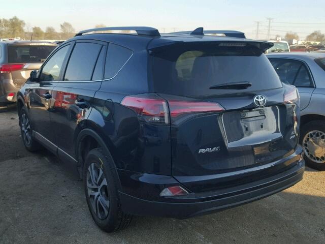 JTMBFREV2HJ108142 - 2017 TOYOTA RAV4 LE BLUE photo 3