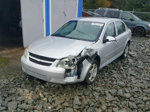 1G1AL55F177411827 - 2007 CHEVROLET COBALT LT SILVER photo 2