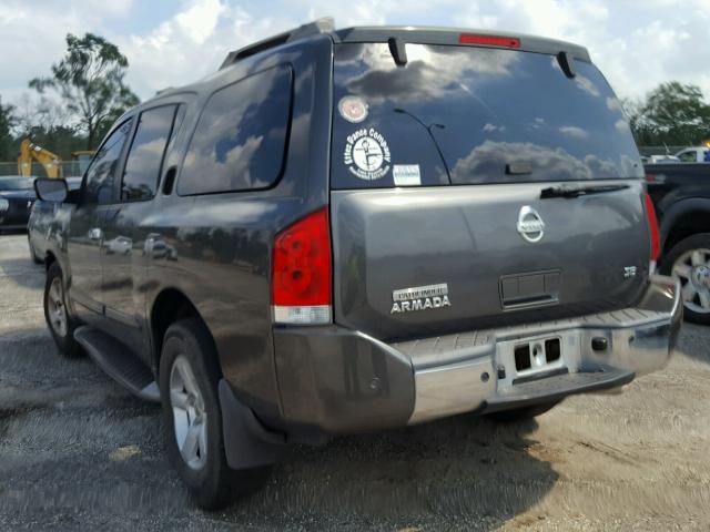 5N1AA08A74N724397 - 2004 NISSAN ARMADA SE GRAY photo 3