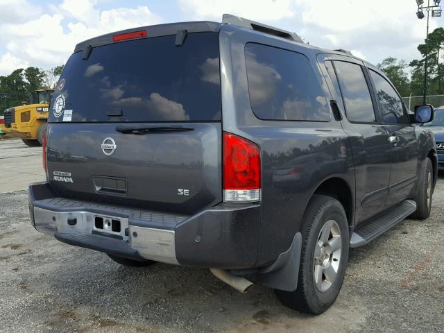 5N1AA08A74N724397 - 2004 NISSAN ARMADA SE GRAY photo 4