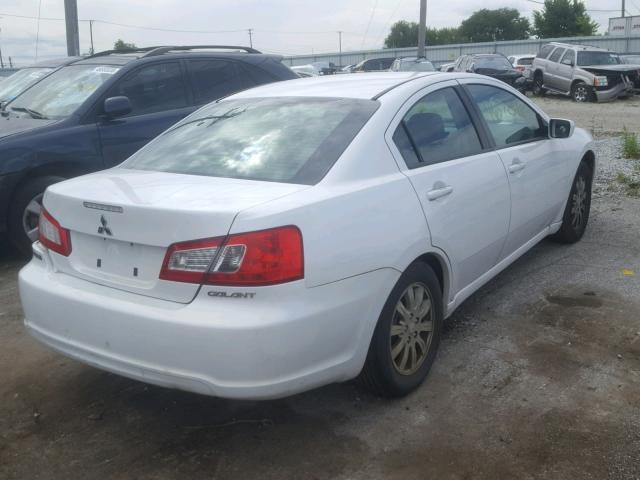 4A32B2FF4CE022792 - 2012 MITSUBISHI GALANT FE WHITE photo 4