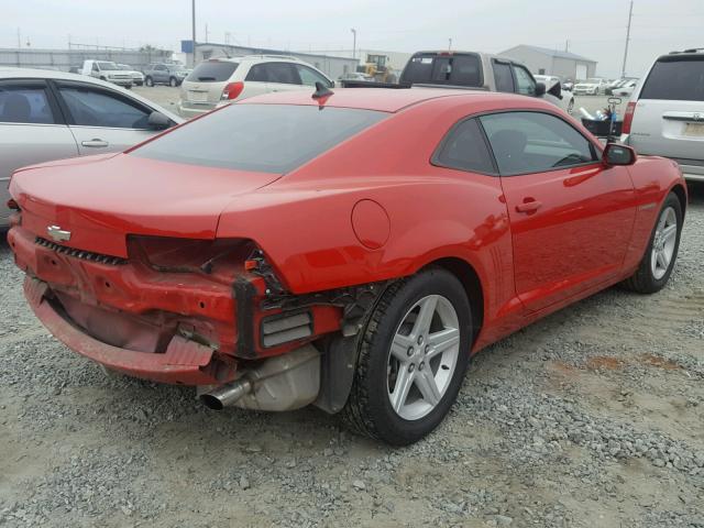 2G1FB1ED2B9151512 - 2011 CHEVROLET CAMARO LT RED photo 4