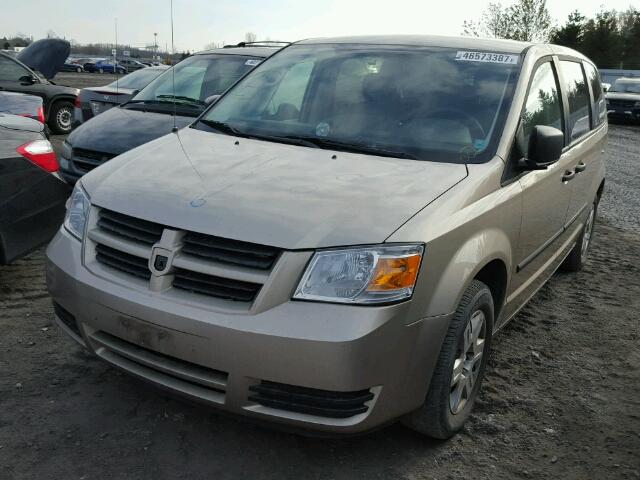 1D8HN44H98B195691 - 2008 DODGE GRAND CARA BEIGE photo 2