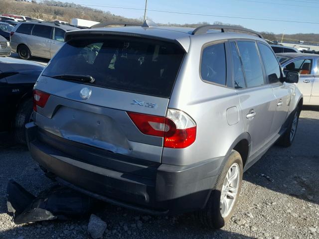 WBXPA93414WA66337 - 2004 BMW X3 GRAY photo 4