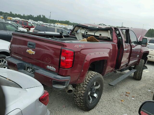 1GC1KXE87FF602874 - 2015 CHEVROLET SILVERADO MAROON photo 4