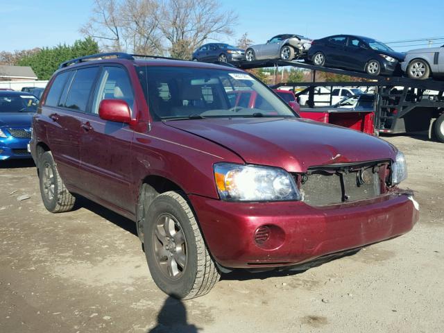 JTEEP21A940018518 - 2004 TOYOTA HIGHLANDER RED photo 1