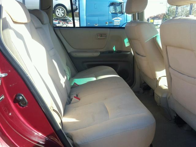 JTEEP21A940018518 - 2004 TOYOTA HIGHLANDER RED photo 6