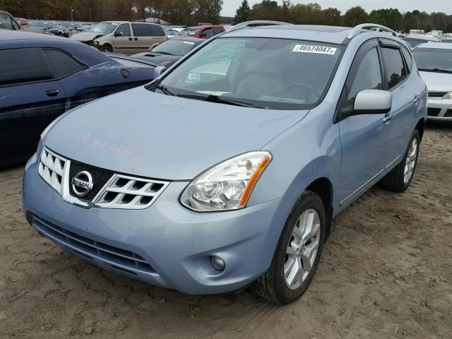 JN8AS5MT0BW154597 - 2011 NISSAN ROGUE S BLUE photo 2