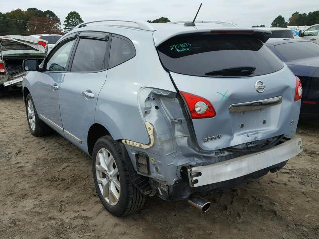 JN8AS5MT0BW154597 - 2011 NISSAN ROGUE S BLUE photo 3