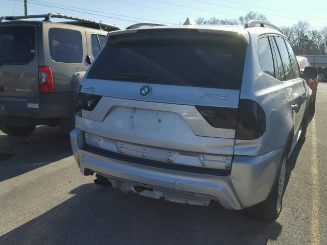 WBXPA93496WG76926 - 2006 BMW X3 SILVER photo 10