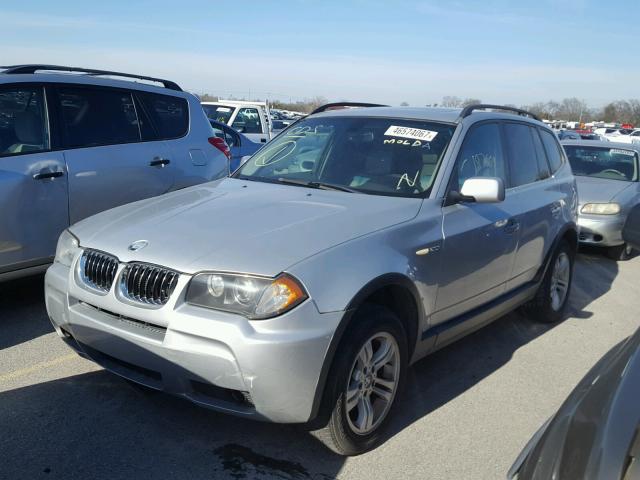 WBXPA93496WG76926 - 2006 BMW X3 SILVER photo 2