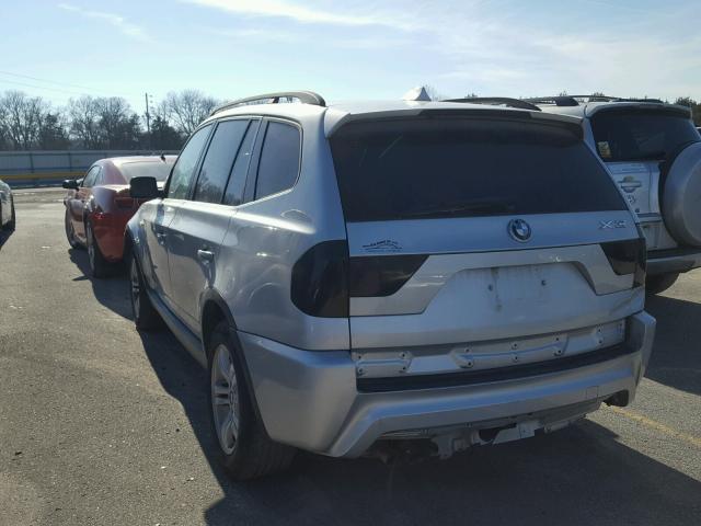 WBXPA93496WG76926 - 2006 BMW X3 SILVER photo 3