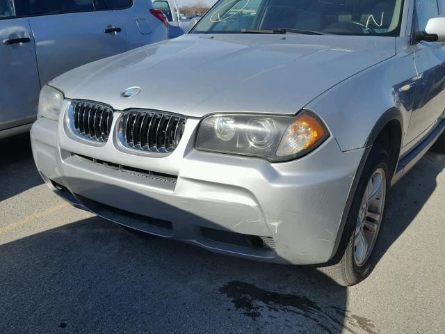 WBXPA93496WG76926 - 2006 BMW X3 SILVER photo 9