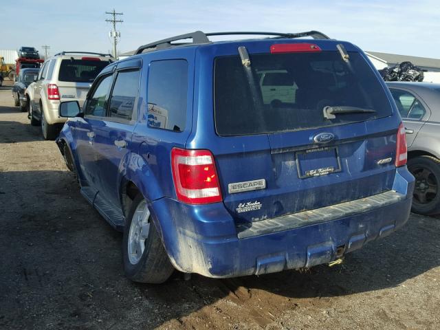 1FMCU93198KA14016 - 2008 FORD ESCAPE XLT BLUE photo 3