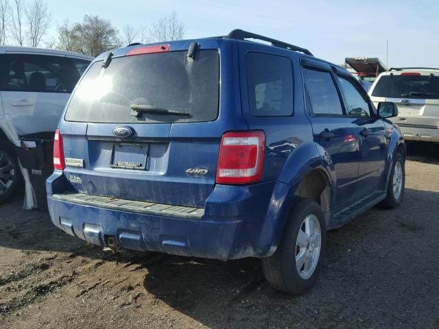 1FMCU93198KA14016 - 2008 FORD ESCAPE XLT BLUE photo 4