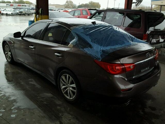 JN1BV7AP4EM682091 - 2014 INFINITI Q50 BASE BROWN photo 3