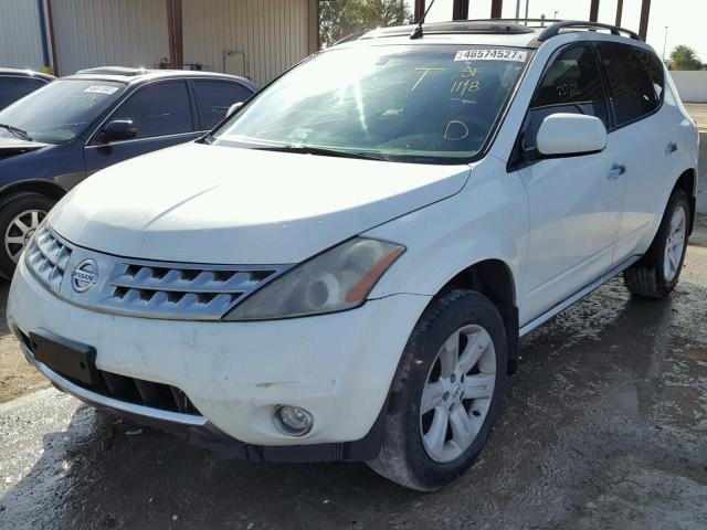 JN8AZ08W46W542876 - 2006 NISSAN MURANO SL WHITE photo 2