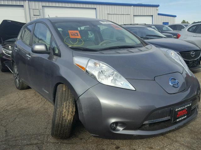 1N4AZ0CP4FC324469 - 2015 NISSAN LEAF S GRAY photo 1