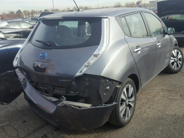 1N4AZ0CP4FC324469 - 2015 NISSAN LEAF S GRAY photo 4