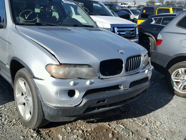 5UXFA13596LY44354 - 2006 BMW X5 SILVER photo 10