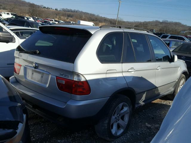 5UXFA13596LY44354 - 2006 BMW X5 SILVER photo 4