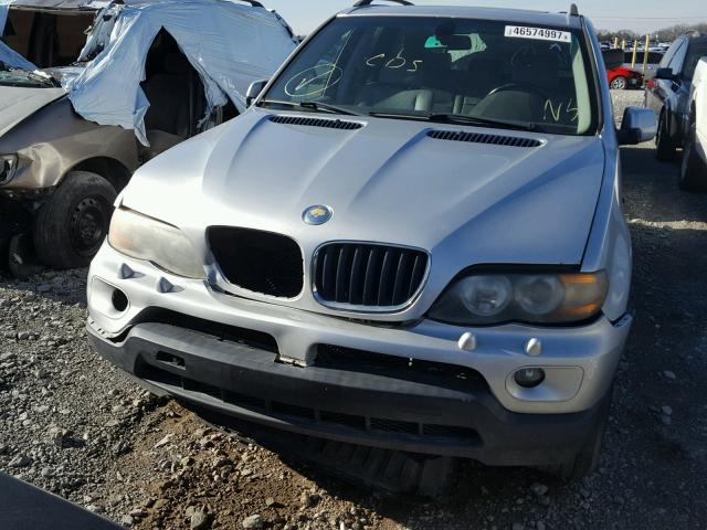 5UXFA13596LY44354 - 2006 BMW X5 SILVER photo 9