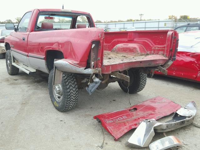 1B7KF26C6RS526526 - 1994 DODGE RAM 2500 RED photo 3