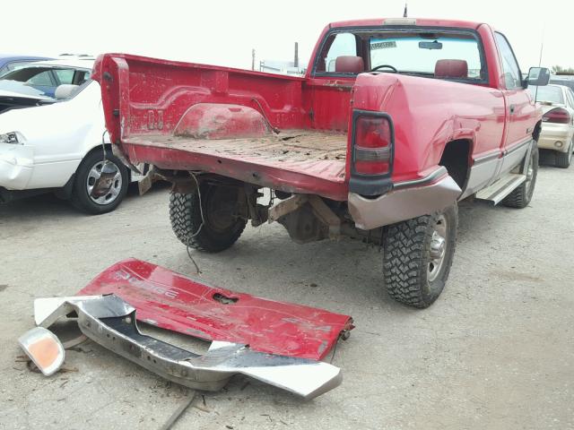 1B7KF26C6RS526526 - 1994 DODGE RAM 2500 RED photo 4