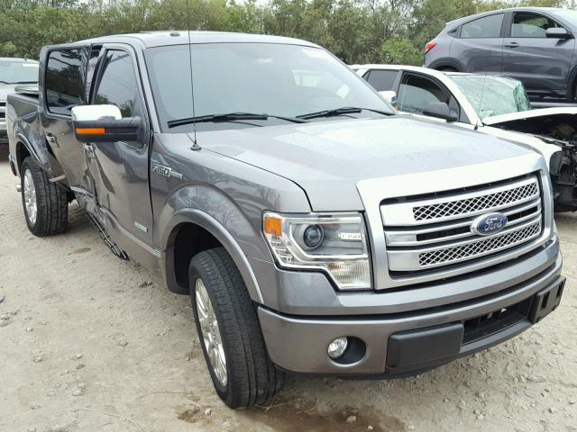 1FTFW1CT2EFA98943 - 2014 FORD F150 SUPER GRAY photo 1