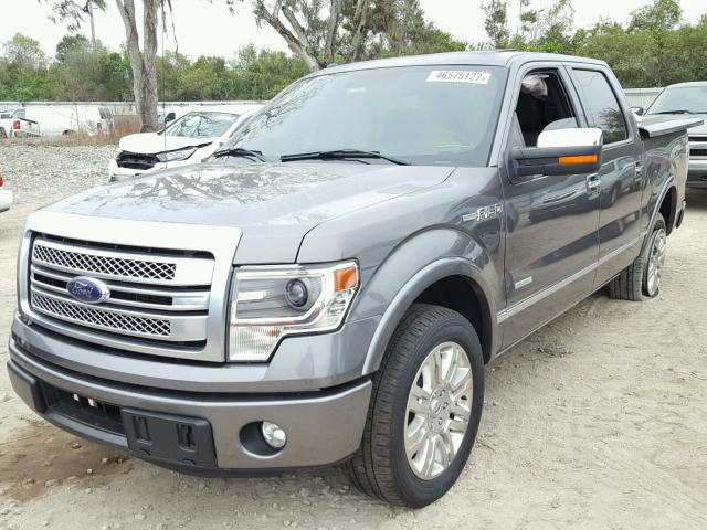 1FTFW1CT2EFA98943 - 2014 FORD F150 SUPER GRAY photo 2