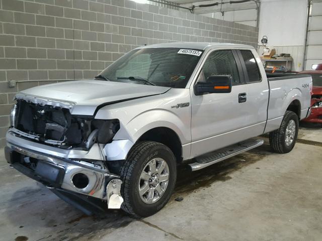 1FTFX1EFXDFD16470 - 2013 FORD F150 SUPER SILVER photo 2