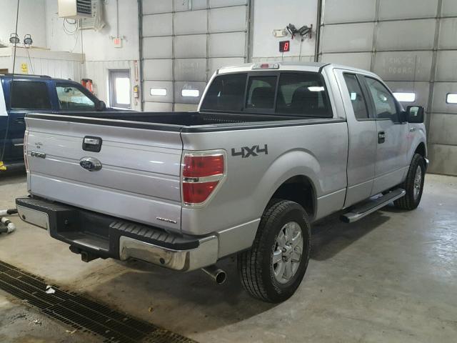 1FTFX1EFXDFD16470 - 2013 FORD F150 SUPER SILVER photo 4