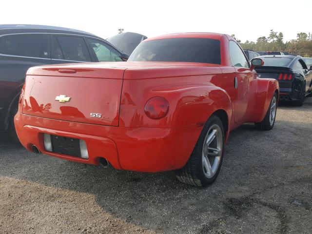 1GCES14P73B100862 - 2003 CHEVROLET SSR RED photo 4