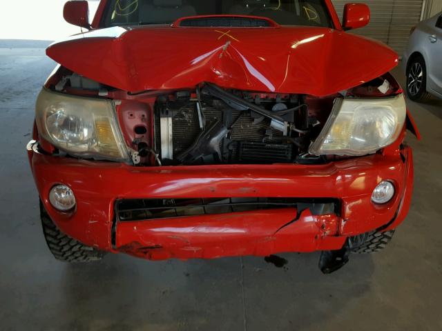 5TEMU52N45Z134822 - 2005 TOYOTA TACOMA DOU RED photo 7