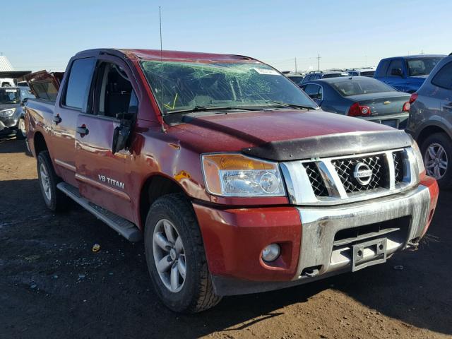 1N6BA0EC6DN306263 - 2013 NISSAN TITAN S RED photo 1