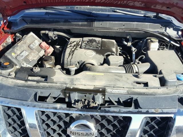 1N6BA0EC6DN306263 - 2013 NISSAN TITAN S RED photo 7