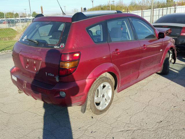 5Y2SL67858Z418365 - 2008 PONTIAC VIBE RED photo 4