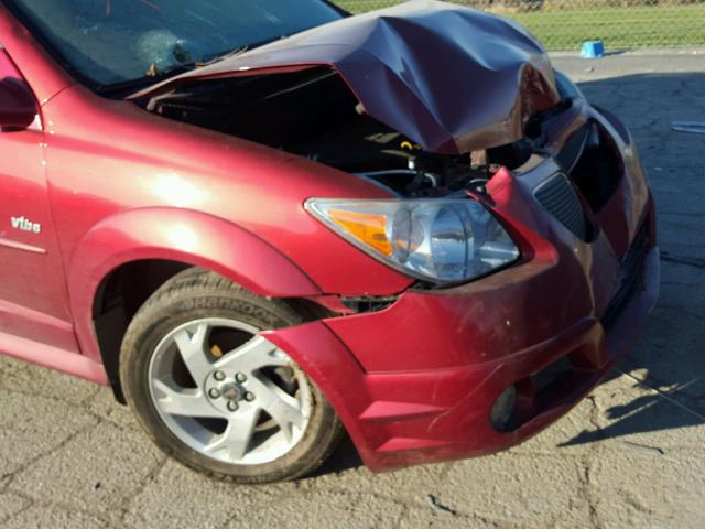 5Y2SL67858Z418365 - 2008 PONTIAC VIBE RED photo 9