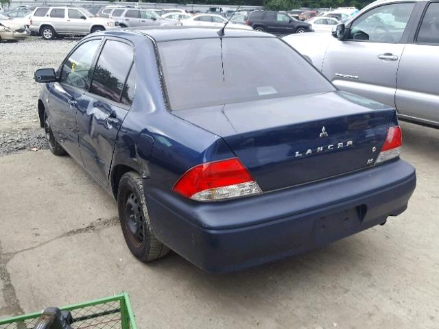 JA3AJ26E43U007366 - 2003 MITSUBISHI LANCER ES BLUE photo 3