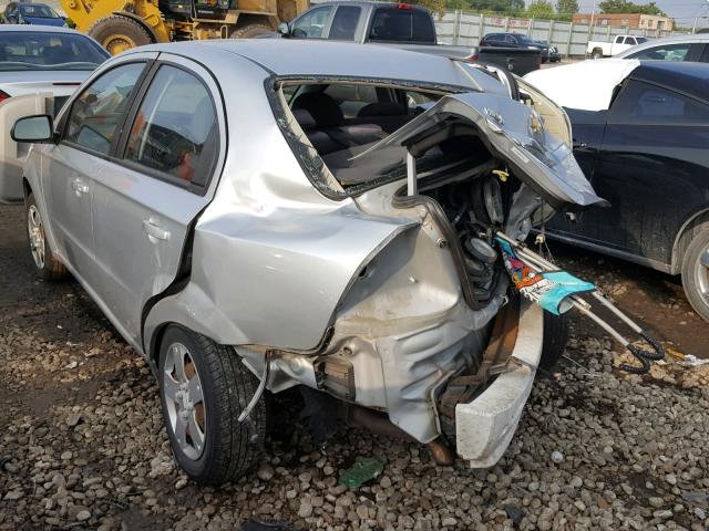 KL1TD5DE8BB127906 - 2011 CHEVROLET AVEO LS SILVER photo 3