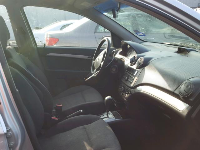 KL1TD5DE8BB127906 - 2011 CHEVROLET AVEO LS SILVER photo 5