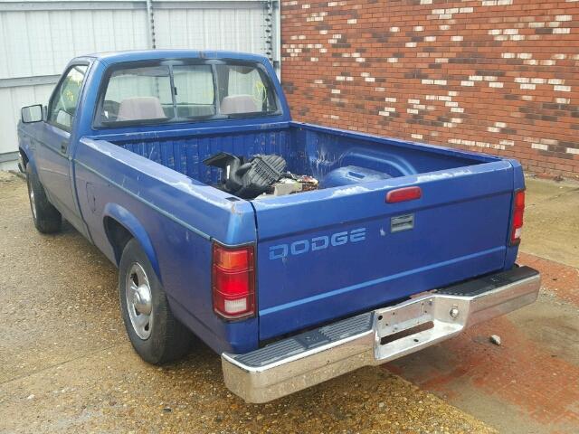 1B7FL26X7RW108997 - 1994 DODGE DAKOTA BLUE photo 3