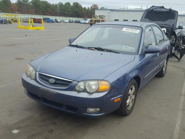 KNAFB161135096087 - 2003 KIA SPECTRA GS BLUE photo 2