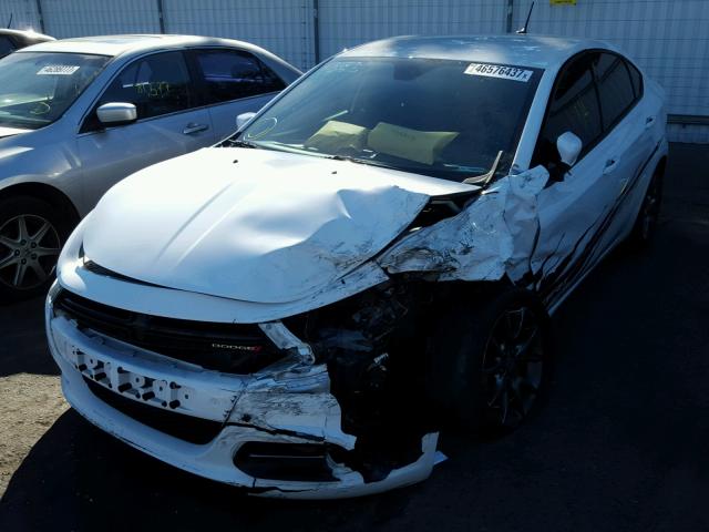 1C3CDFBB2FD225335 - 2015 DODGE DART SXT WHITE photo 2